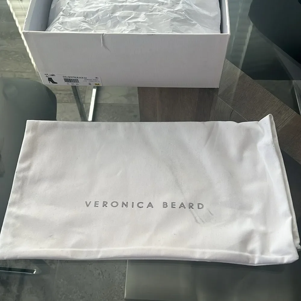 Veronica Beard Dali Suede Platform Ankle Boots, Black, New, Size 8 - Picture 13 of 16